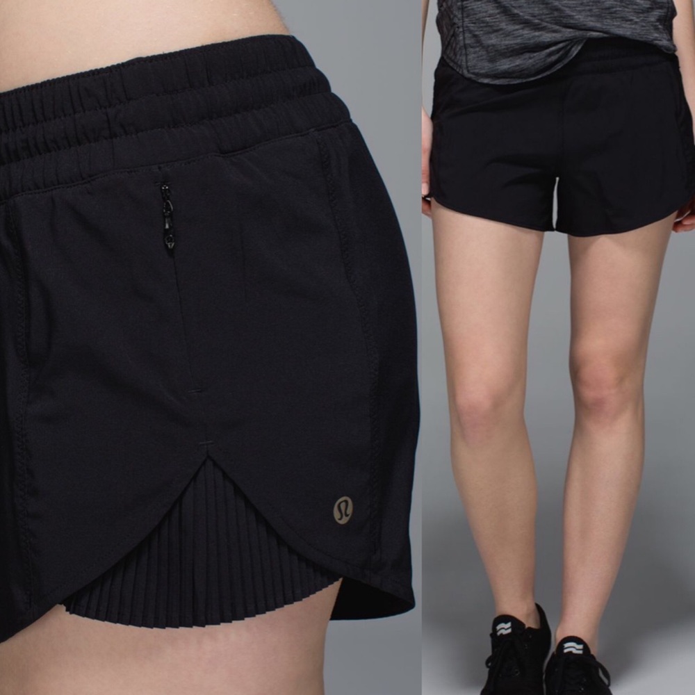 Lululemon Pleat To Street Short Running Active Black